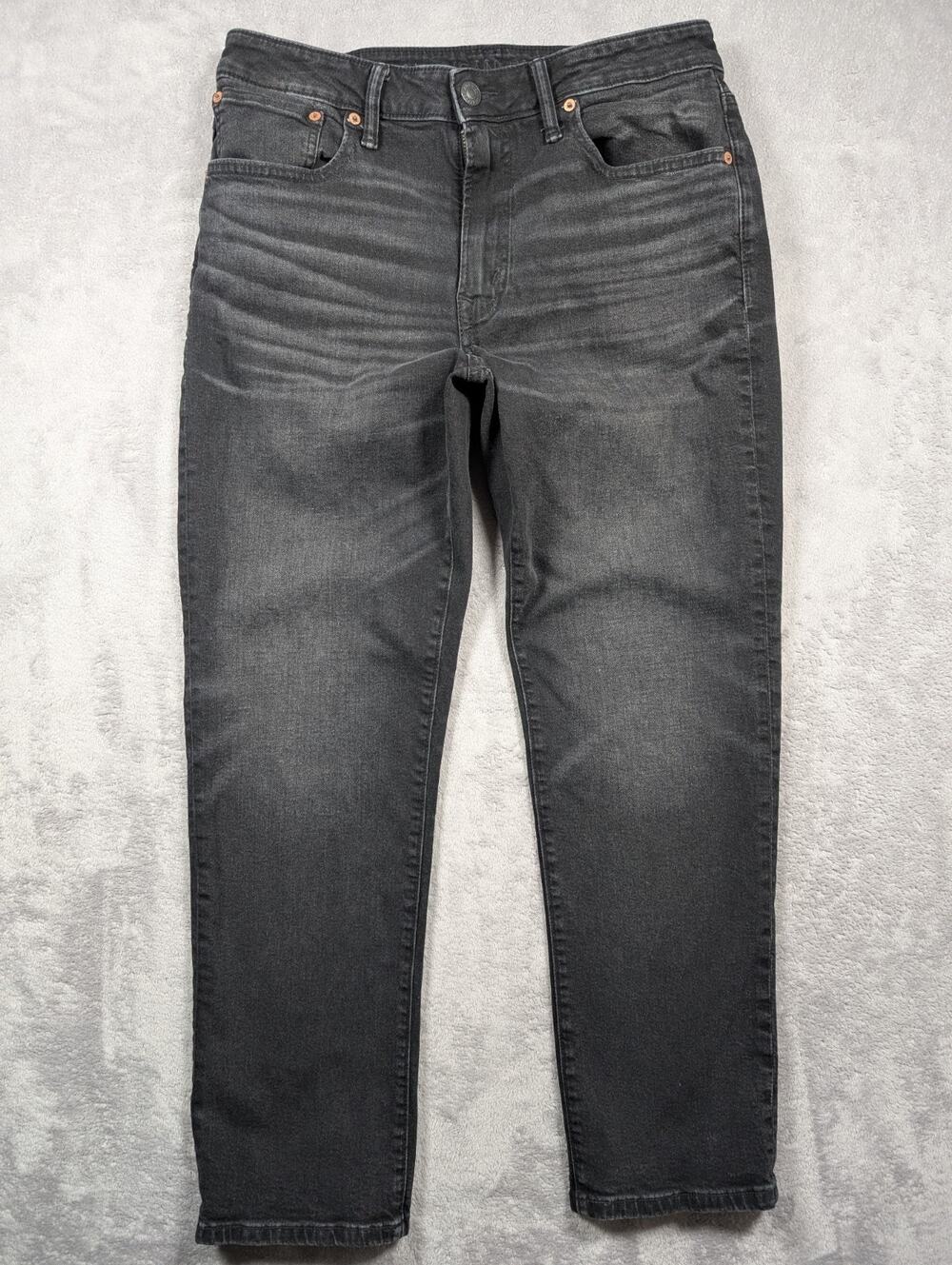 American Eagle AirFlex Athletic Straight Jeans Mens 30x28 Black Streetwear
